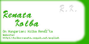 renata kolba business card